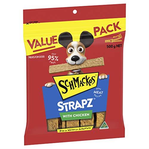 Schmackos Strapz Chicken Flavour Dog Treats 2kg Value Pack, (4 x 500g bags)