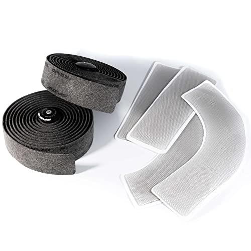 Spank Wing Gravel Drop Bar Tape, Gel Pad & Plug Kit with Deluxe Short Fiber bar Tape, Gel and Plug kit for Your Gravel, Adventure and Bike Packing Cockpit
