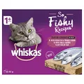 WHISKAS So Fishy Recipes 1+ Years Wet Cat Food Seafood In Jelly 12 x 85g, 5 Pack (60 Pouches)