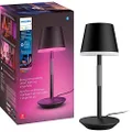 Philips Hue 1 Pack Go Portable Table Lamp for Indoor and Outdoor Use, White and Colour Ambiance, Compatible with Alexa, Apple HomeKit and Google Assistant, Black