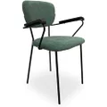 Modern Furniture Kelby Arm Chair, Jade/Black