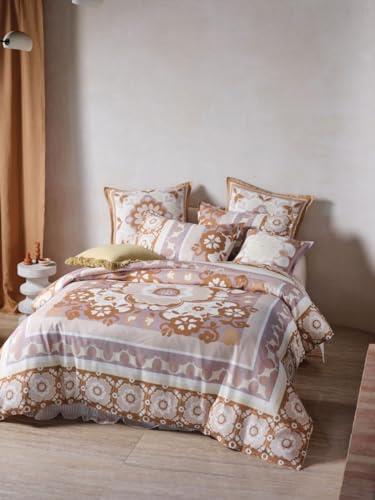 Linen House Paloma Quilt Cover Set, Brown, Double Size