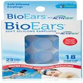 BioEars Soft Silicone Earplugs with ACTIValoe. Premium silicone. Protection from Water and Noise. (18 Pairs)