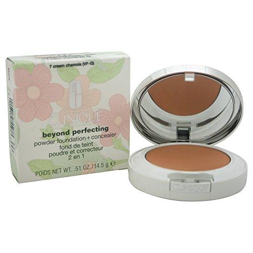 Clinique Beyond Perfecting Powder Foundation #7 Cream Chamois (VF-G)-Dry Comb. To Oily for Women - 0.51 oz Powder Foundation + Concealer, 15.3 Milliliter
