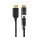 Belkin Essential Series High Speed Micro HDMI Cable with Mini Adapter 2m F3Y144qe2M Black