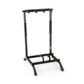 On-Stage GS7361 Three-Space Foldable Multi-Guitar Rack (Storage and Display for 3 Acoustic, Electric, and Bass Guitars, Multiple-Instrument Stand, Padded, Folding, Portable, Rubber Feet, Black)