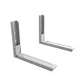 AVF EM60S-A Universal Wall-Mounted Microwave Brackets (Set of 2) - Silver