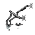 Brateck Premium Slim Aluminum Spring-Assisted Monitor Arm for Dual Monitor, Fix 17-32 Inch Monitor, Space Grey