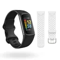 Charge 5 - Black + Frost White Band - Small