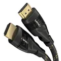 HDMI Cable 4K – with A.I.S Shielding, Nylon braiding – 12,5m – Designed in Germany (Supports All HDMI Devices Like PS5/Xbox/Switch – 4K@60Hz, High Speed HDMI Cord with Ethernet, Black) by CableDirect
