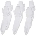 Jefferies Socks Girls Newborn Eyelet Lace 3 Pair Pack Infant-and-toddler-socks, White, 1-4 US