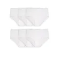 Fruit of the Loom Big Girls' Brief, White, 12 (Pack of 6)