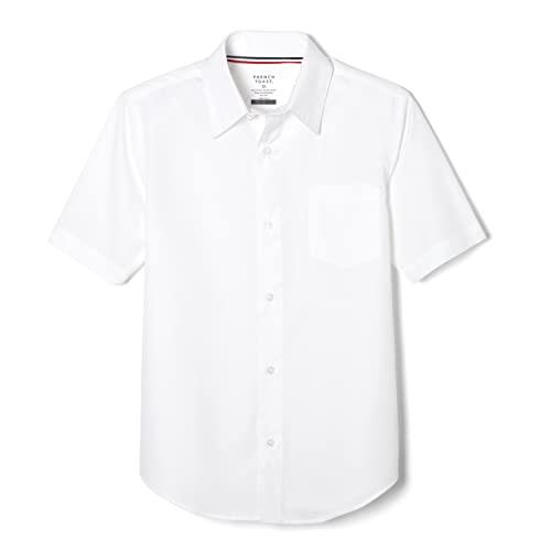 French Toast Boy's Short Sleeve Poplin Dress Shirt - 10 - White