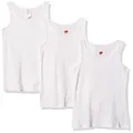 Hanes Little Girls' Ribbed Tank Top (Pack of 3), White, Large