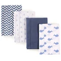 Hudson Baby Unisex Baby Cotton Flannel Burp Cloths, Whale, One Size