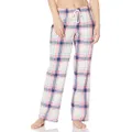 Amazon Essentials Women's Flannel Sleep Pant (Available in Plus Size), Pink White Large Plaid, X-Small