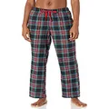 Amazon Essentials Women's Flannel Sleep Pant (Available in Plus Size), Black Plaid, Small
