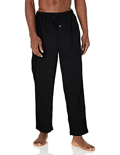 Amazon Essentials Men's Flannel Pajama Pant (Available in Big & Tall), Black, Small