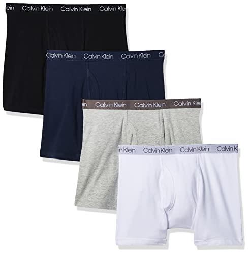 Calvin Klein Boys' Underwear Boxer Briefs 4 Pair Value Pack, Solid Pack, Small