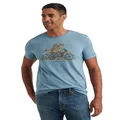 Lucky Brand Men's Short Sleeve Crew Neck Coyote Rider Tee Shirt, Allure, Small