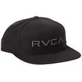 RVCA Mens Adjustable Snapback Straight Brim Hat, Rvca Snapback Hat/Black/Charcoal, One Size