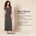 Amazon Essentials Women's Short-Sleeve Maxi Dress, Green, Dots, Small