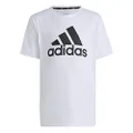 adidas Sportswear Essentials Logo Kids' T-Shirt, White/Black, 6-7Y