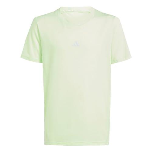 adidas Sportswear Training Aeroready Kids' T-Shirt, Semi Green Spark/Reflective Silver, 13-14