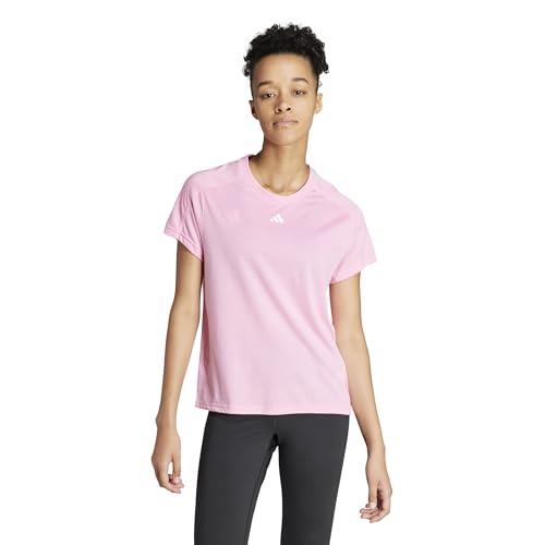 adidas Performance Aeroready Train Essentials Minimal Branding Women's Crewneck T-Shirt, Bliss Pink, 2XL