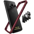 CaseWe - Motorola Moto Z4 Protective Flexible Double Injection Technology (TPU+PC) Bumper Case Cover/Compatible with Moto Mods - Deep Red