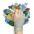 Drawing Glove, Breathable Artist Glove for Right and Left-Hand use, Two Finger Digital Art Glove for Drawing Tablet/Pen Tablet/Pen Display/Sketch, Grey Glove M