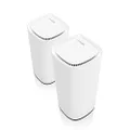 Linksys Velop Pro WiFi 6E Tri-Band Mesh System MX6202-KE - Cognitive Mesh Router with 6 Ghz Band Access & 5.4 Gbps True Gigabit Speed - Whole-Home Coverage up to 6,000 sq. ft. & 200 Devices - 2 Pack