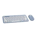 Logitech Pebble 2 Combo, Wireless Keyboard and Mouse, Quiet and Portable, Customisable, Logi Bolt, Bluetooth, Easy-Switch for Windows, MacOS, iPadOS, Chrome - Tonal Blue