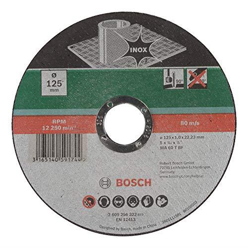 Bosch Accessories Bosch 1x Cutting Disc WA 60 T BF (for Inox, Straight, Ø 125 x 1 mm, Accessories for Angle Grinders)