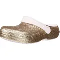 Crocs Kids' Classic Lined Clog | Kids' Slippers, Gold Glitter, 5 Toddler, Gold/Barely Pink, 5 Toddler