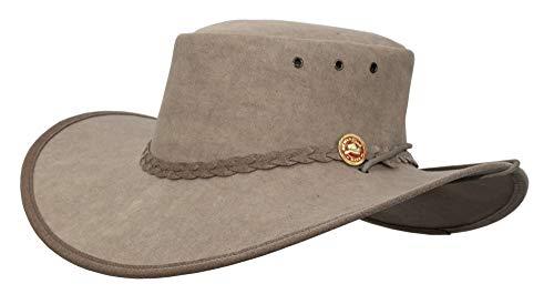 Newcastle Hats Yarra Hat Canvas Wide Brim (Medium (56-57cm), Tawny)