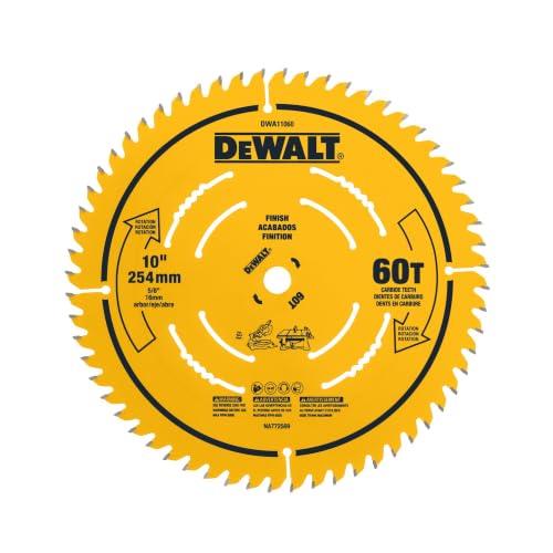 DEWALT Table Saw Blade, 10 in, 60 Tooth, Fine Finish, Ultra Sharp Carbide (DWA11060)