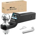 Nilight Trailer Hitch Ball Mount with 2-Inch Trailer Ball & 5/8" Hitch Pin Clip Fits 2-Inch Receiver 7500 lbs 2" Drop