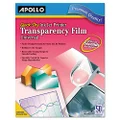 Apollo Transparency Film for Inkjet Printers, for Hewlett-Packard, 50 Sheets/Pack (VCG7031S), Clear