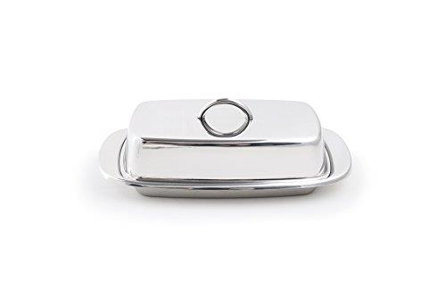 Fox Run 6510 Butter Dish with Lid, Stainless Steel