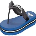 Quiksilver Men’s Molokai Flip Flop Athletic Sandal, Black/Blue/Black, 11