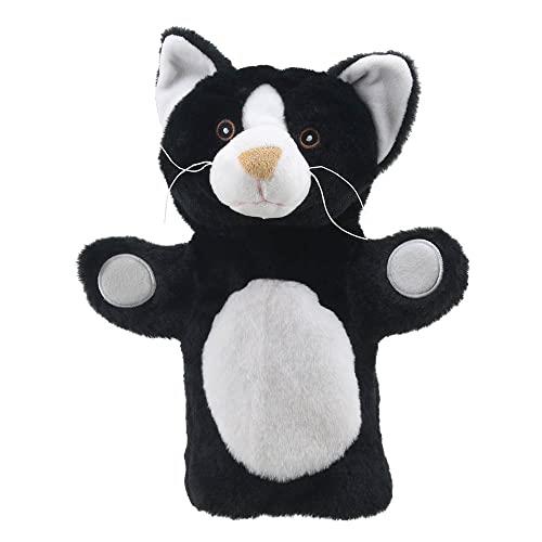 The Puppet Company Puppet Buddies Cat Hand Puppet, Black/White