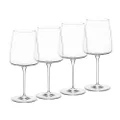 Bormioli Rocco Planeo Red Glass, Set of 4, 4 Count (Pack of 1), Clear