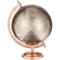 Abbott Collection World Globe with Stand - 8 Inch Spinning Small Decorative Globe - Home, Bookshelf, and Desk Decor (Rose)