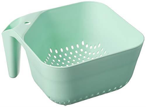 Tovolo Tovolo 3 Quart Colander BPA Free Food Safe Plastic Strainer with Handle Heavy Duty Heat Resistant Pasta and Veggies Kitchen Drainer Steam Basket Dishwasher Safe, Mint
