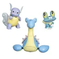 Pokémon Battle Figure, Water-Type Theme 3 Pack with Froakie, Wartortle, Lapras - 4.5-inch Froakie Figure, 3-inch Wartortle Figure, 2-inch Froakie - Toys for Kids - Perfect Toy for All Fans, PKW2550
