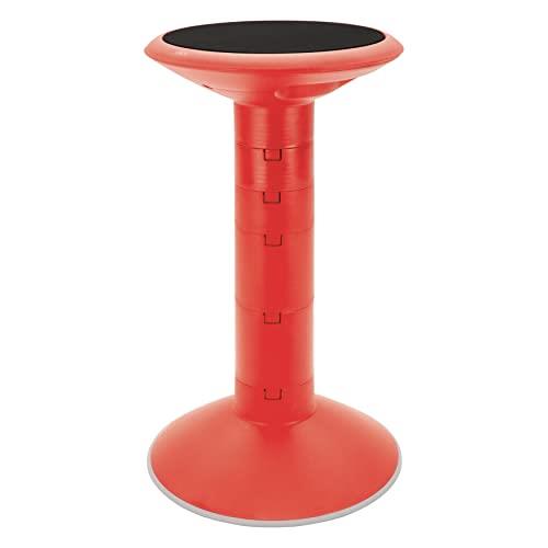 Storex Active Tilt Stool – Ergonomic Seating for Flexible Office Space and Standing Desks, Adjustable 12-24 Inch Height, Red (00324U01C)