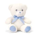 Keeleco Baby Boy Bear Plush Toy, Blue, 20 cm Height