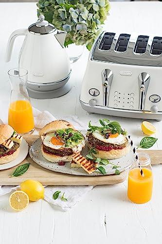 De’Longhi Icona Capitals Breakfast Collection, Set Includes 4 Slice Toaster, Electric Kettle, Sydney White