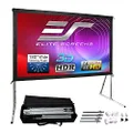 Elite Screens OMS110H2 Yard Master 2 Outdoor Projector Screen with Stand, 16:9 Aspect Ratio, 8K 4K Ultra HD 3D, 110 Inch